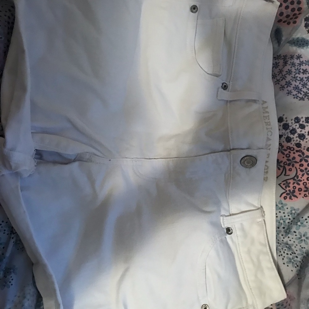 White MIDI shorts